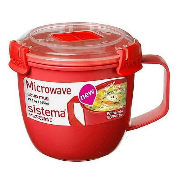 Sistema Small 19.1 oz. Microwave Soup Mug in Red