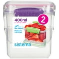thumbnail image 1 of Sistema Snack To Go, 2 Compartment Container, 400ML, 2-pack, 1 of 2