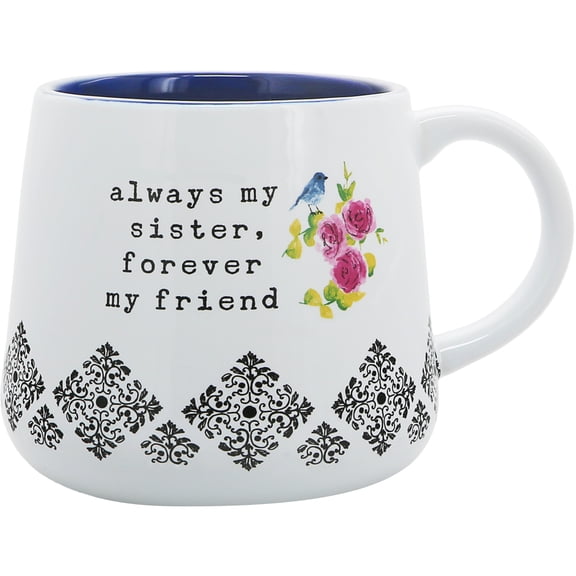 Pavilion Gift Company - Sister - 18-ounce Stoneware Mug, Mothers Day Gift, Sister Friend Coffee Cup, 1 Count