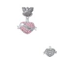 thumbnail image 1 of Sister Banner on Pink Crystal Heart - Guardian Angel Charm Bead, 1 of 1