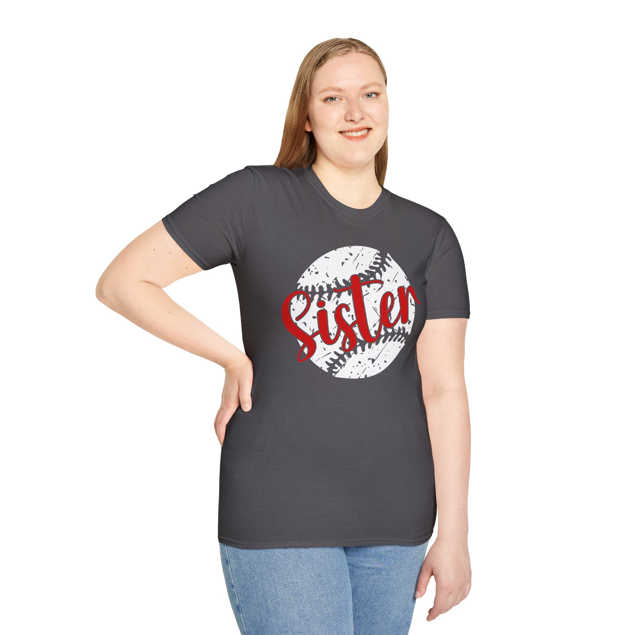 Sister Baseball, Gildan Unisex Softstyle T-Shirt, Sports Graphic Tee, S-3XL