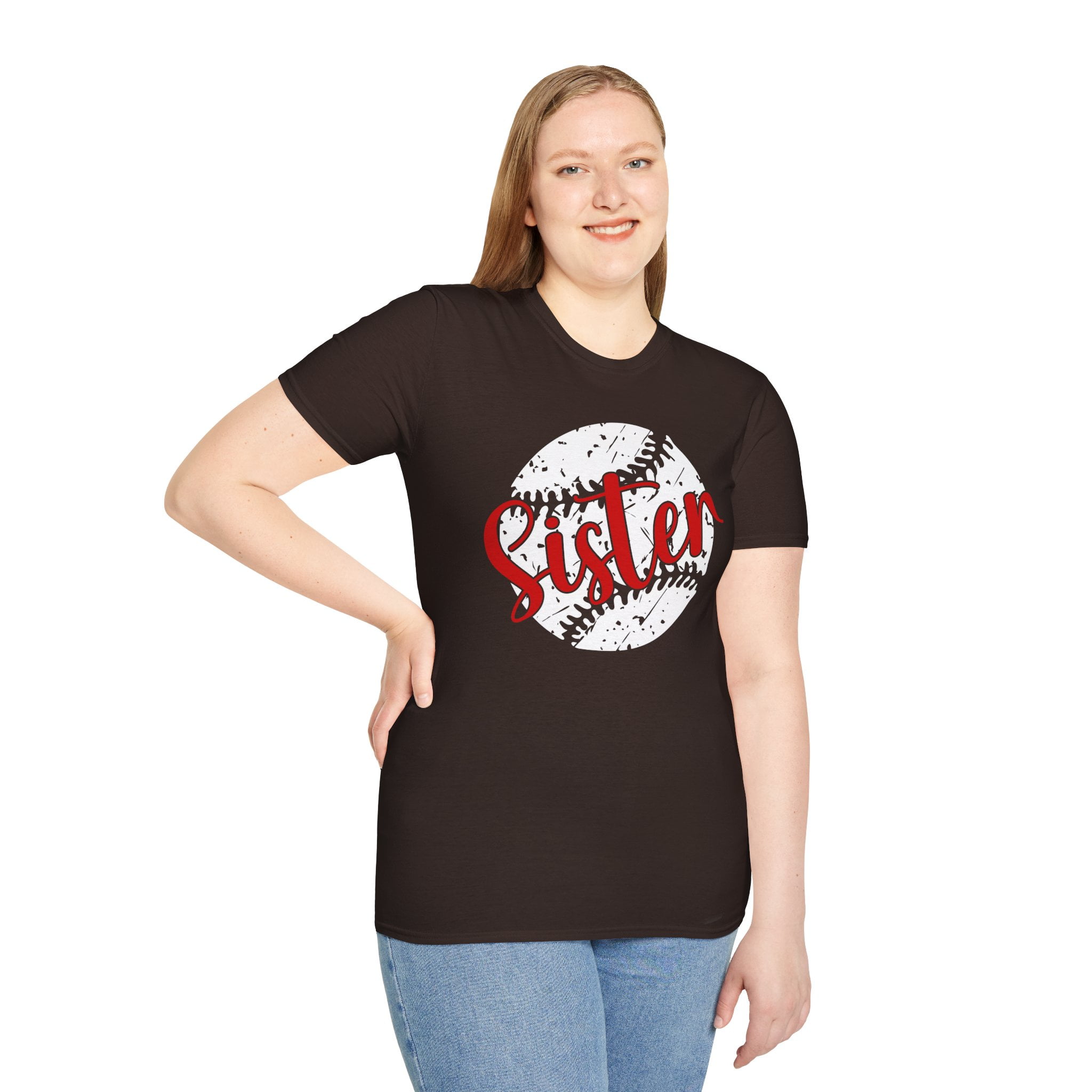 Sister Baseball, Gildan Unisex Softstyle T-Shirt, Sports Graphic Tee, S-3XL