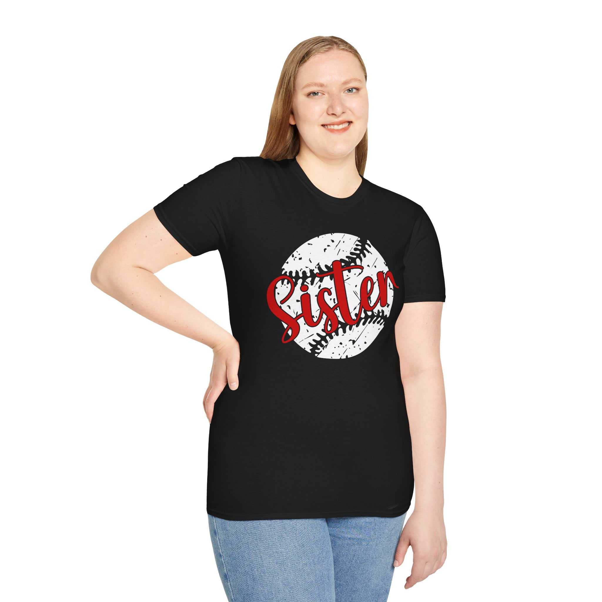 Sister Baseball, Gildan Unisex Softstyle T-Shirt, Sports Graphic Tee, S-3XL