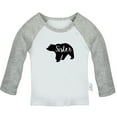 thumbnail image 1 of Sister Bear Novelty T shirt For Baby, Newborn Babies T-shirts, Infant Tops, 0-24M Kids Graphic Tees Clothing (Long Gray Raglan T-shirt, 6-12 Months), 1 of 4