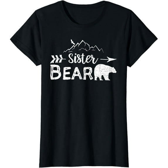 Sister Bear Shirt Matching Family Siblings Camping Gift T-Shirt