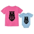 thumbnail image 1 of Sister Bear shirt Baby Boy Girl bodysuit Matching Sibling Outfit Big Little Set Toddler Pink 3T / Baby Aqua NB (0-3M), 1 of 5