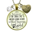 thumbnail image 1 of Sister Because Love Necklace Gutsy Goodness Female Adult Bronze Metal Jewelry, 1 of 8