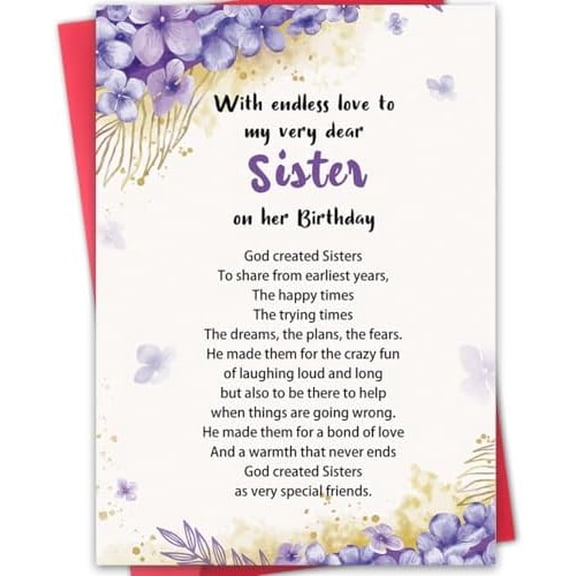 Sister Birthday Card,Funny Birthday Card for Sisters,Happy Bday To My Dear Sister Cards,Unique Gifts Idea for Women Her$$Office