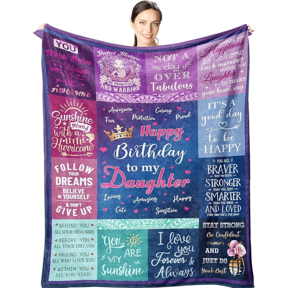 Sister Birthday Gift Ideas - Birthday Gifts for Sister Blanket 60"x50" - Funny Sister Birthday Gifts from Sister - Happy Birthday Gift for Women Sisters - Sister Presents for Birthday Unique