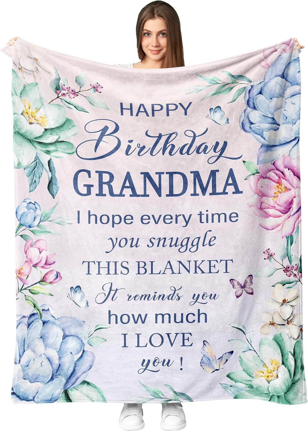 Sister Birthday Gifts - Birthday Gift for Sister from Brother Sister - Happy Birthday Sisters Throw Blanket