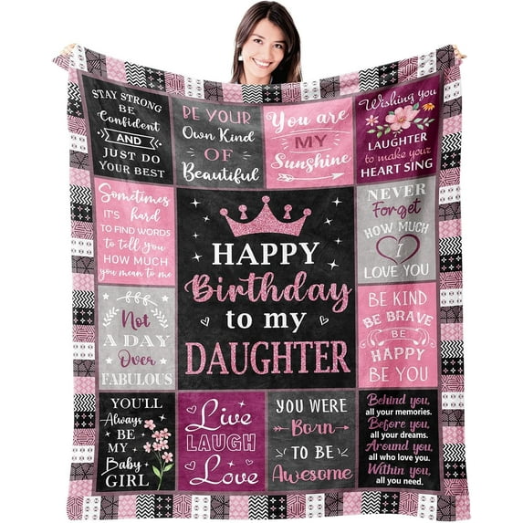 Sister Birthday Gifts from Sister Brother, Birthday Gifts for Sister, Birthday Gift for Sister Adult, Gifts for Sister Birthday, Happy Birthday Sister Gift Ideas Throw Blanket 60"x50"