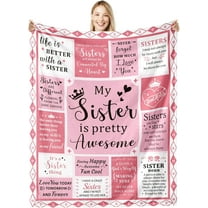 Sister Birthday Gifts Sister Blanket Gifts from Sister Throw Blanket Big Sister Gifts for Girls Christmas Birthday Gifts for Sister Little Sister Gifts for Women Soul Sister 60x80