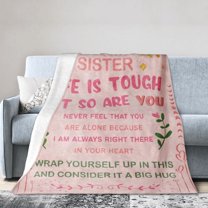 Sister Birthday Gifts, Sister Gifts Blanket, Sister Gifts from Sister, Gifts for Sister on Mothers Day, Christmas, Sisters Day Gifts, to My Sister Throw Blanke 50x40