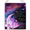 thumbnail image 1 of Sister Birthday Gifts from Sister Gifts for Sister Dear Sister Wooden Hanging Sign Thank You Friendship Christmas Birthday Gifts for Women Her Big Sister Gifts Wall Home Decor 8x10 Inch, 1 of 3
