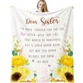 thumbnail image 1 of Sister Birthday Gifts from Sister - Gifts for Sisters from Sisters - Funny Sister Gifts for Women - Birthday Present for Sister from Brother - Gift Ideas for Sister Adult - Throw Blanket 60 x 50 inch, 1 of 6