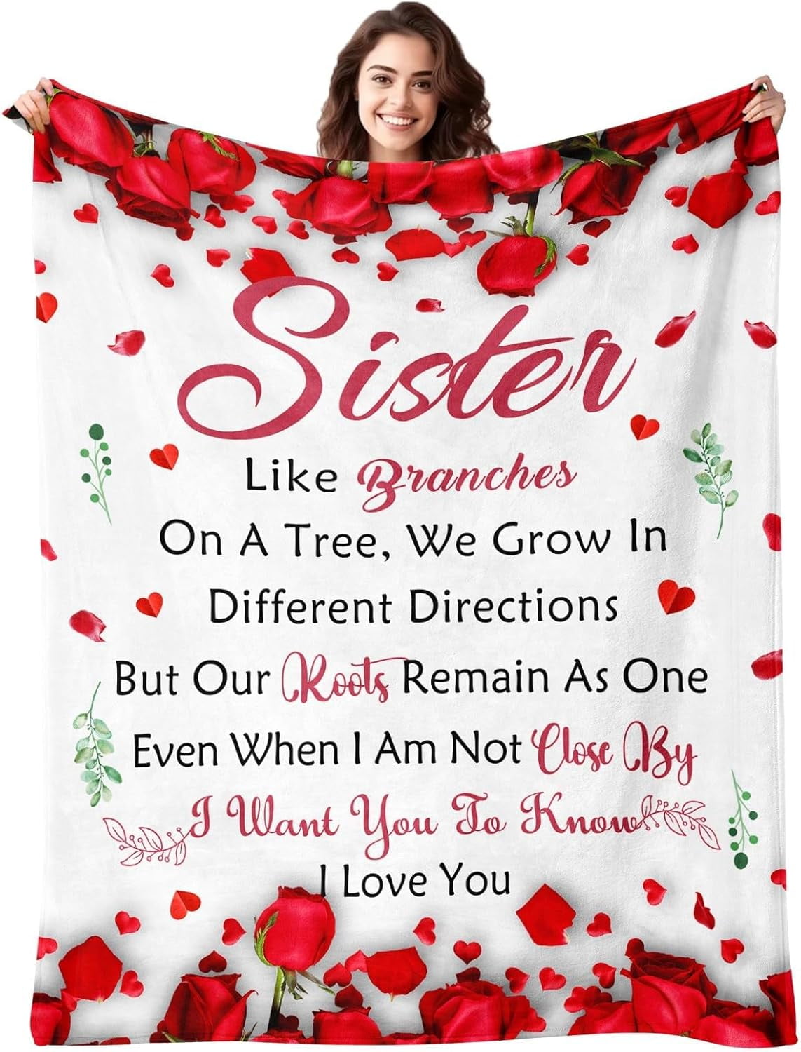 Sister Birthday Gifts, Sisters Gifts from Sister, Gifts for Sister, Sister Gifts for Women, Big Sister Gifts for Girls, Christmas Mothers Day Birthday Gifts for Sister, Sister Blanket