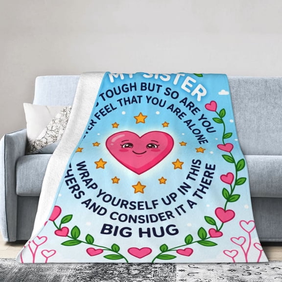 Sister Blanket Sister Birthday Gifts Flannel Throw Blanket Soft Cozy for Couch Sofa 50x40
