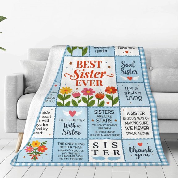 Sister Blanket Sister Gifts Blanket for Birthday Christmas Big Sister Gift Ideas Soft Warm Sofa Couch 50x40