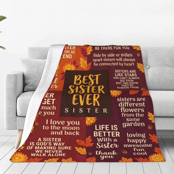 Sister Blanket Sister Gifts Blanket for Birthday Christmas Big Sister Gift Ideas Soft Warm Sofa Couch 50x40