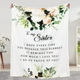 thumbnail image 1 of Sister Blanket Soft Throw Blanket 60"x50" White, Sister Birthday from Sister Brother Warm and Comfy, 1 of 5