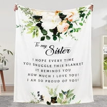 Sister Blanket Soft Throw Blanket 60"x50" White, Sister Birthday from Sister Brother Warm and Comfy