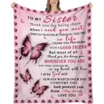 thumbnail image 1 of Sister Blankets from Sister, Sister Birthday Gifts Butterfly, Sister Gifts, Birthday Gifts for Sister, Gifts for Sister, Sisters Gifts from Sister, Sister Gifts for Christmas, Sister Blanket 60"x50", 1 of 5