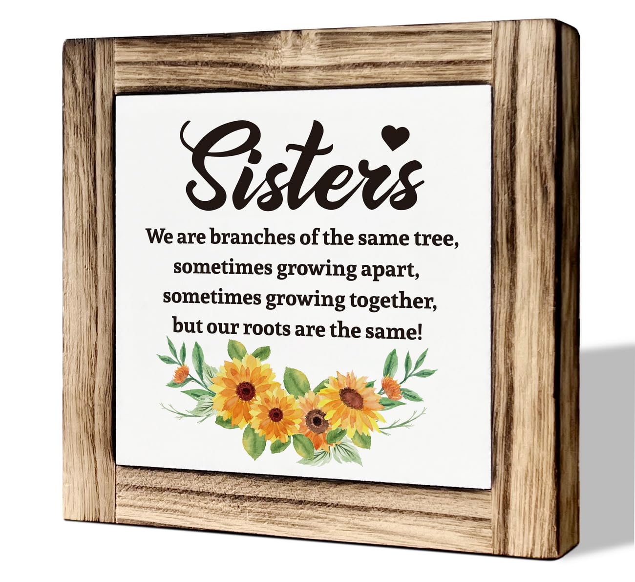 Sister Decor Sign, Rustic EC36 Wooden Tabletop Decor Sign, Sister Quotes Wood Plaque, Sister