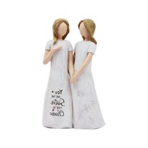 My Sister My Friend Walk with Me Hand-Painted Figurine - Heartfelt Sister Gift for Birthday, Christmas or Sister-in-Law, Adult Sister Friendship Statue Sculpture for Women