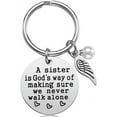 thumbnail image 1 of Sister Gift from Sister - A Sister is God's Way of Making Sure We Never Walk Alone Sister Keychain Sister Jewelry Christmas Birthday Gifts for Sisters, 1 of 6