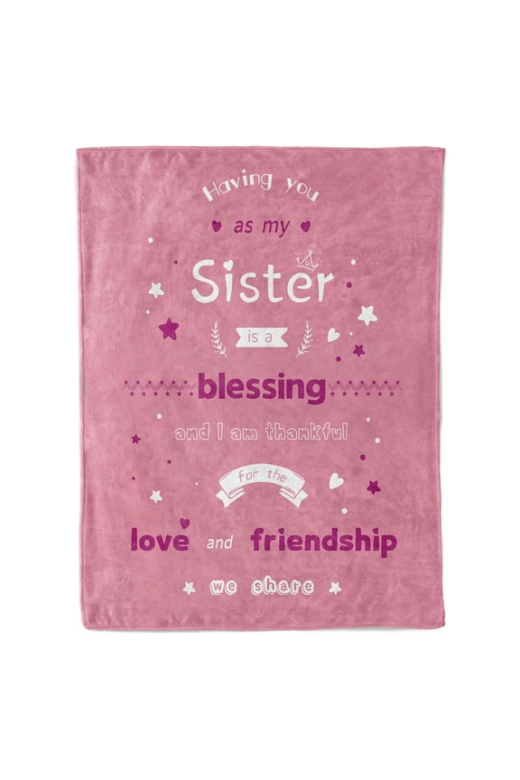 Sister Gifts, Big Sister Ever Gift, Happy Birthday Ideas Gifts for Sister from Sister Brother, Sister Throw Blanket 60"x 50"