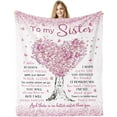 thumbnail image 1 of Sister Gifts, Big Sister Gift, Happy Birthday Gifts for Sister from Sister Brother, Sister Blanket 60"x 50", Sisters Birthday Graduation Gifts Ideas for Women, Best Sister Ever Gifts, 1 of 6