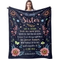 thumbnail image 1 of Sister Gifts Blanket 50"x60", Sisters Gifts from Sister, Gifts for Sister, Birthday Gifts for Sister, Soul Sister Gifts for Women, Sister Birthday Gift Ideas, Best Friend/Bestie Gifts for Women, 1 of 6