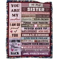 thumbnail image 1 of Sister Gifts, Sister Blanket from Sister, Birthday Gifts for Sister, Sister Gifts from Sister Brother, Sister Throw Blankets for Thanksgiving Christmas Mothers Day 50"x60", 1 of 5