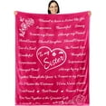 thumbnail image 1 of Sister Gifts Blanket for Sisters from Brother or Sister, Unique Birthday Gifts for Women Sister, Sister Gifts from Sister, Gifts for Sister Who Has Everything, Throw Blanket 65” x 50” (Silver), 1 of 5