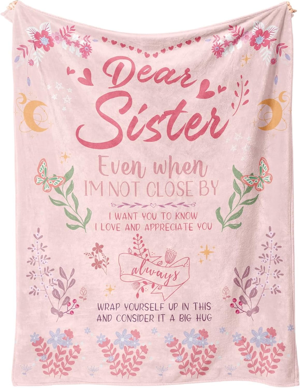Sister Gifts Blanket, Sisters Gifts from Sister on Mother's Day, Blanket Present for Sisters on Valentine's Day, Happy Birthday Sister, to My Sister Gift Throw Blanket