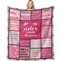 Sister Gifts Blanket for Women, Sister Birthday Gifts, Sisters Gifts from Sister, Gifts for Sister in Law, Big Sister Gifts for Girls Christmas Throw Blanket 50x60, Soul Sister Gifts for Girls