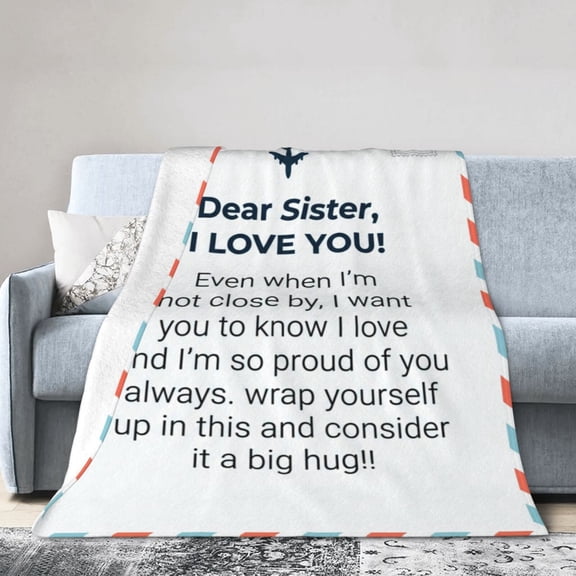 Sister Gifts Blanket for Sisters, Mother's Day, Super Soft Flannel Throw Blankets for Christmas, Valentines Day, Bed, Couch 50x40