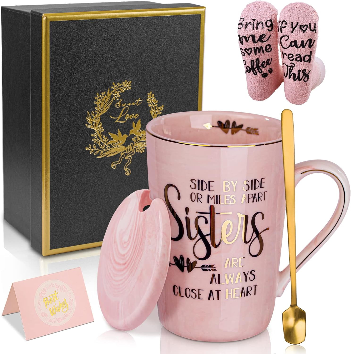 Sister Gifts from Sister Christmas Birthday Gift Ideas for Sister Happy Birthday Sister Gifts from Brother Unique Birthday Gifts for Sister, Little Sister, Big Gifts, Sister in Law Sister Sock Gifts Sock-Sister