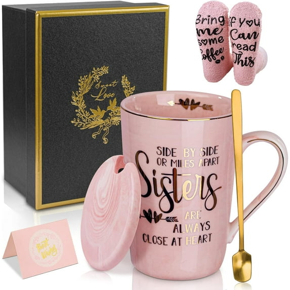 Sister Gifts from Sister Christmas Birthday Gift Ideas for Sister Happy Birthday Sister Gifts from Brother Unique Birthday Gifts for Sister, Little Sister, Big Gifts, Sister in Law Sister Sock Gifts Sock-Sister