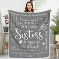 thumbnail image 1 of Sister Gifts, Gifts for Mothers Day, Sisters Gifts from Sister, Blanket, Gifts for Sister, Sister Birthday Gifts from Sister, Big Sister Gift, Throw Blanket, 50" X 60" (Grey), 1 of 6