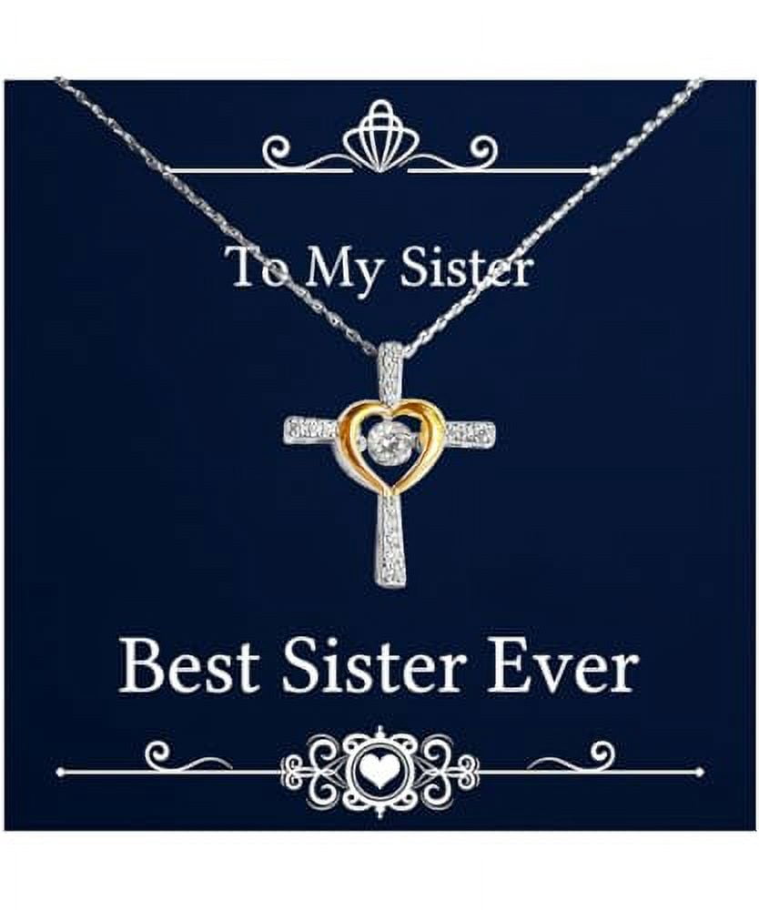 Sister Gifts For Little Sister, Best Sister Ever, Joke Sister Cross Dancing Necklace, Jewelry From Sister, Unique sister gifts, Unusual sister gifts, One of a kind sister gifts, Custom sister gifts