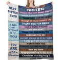 thumbnail image 1 of Sister Gifts Sister Birthday Gifts from Sister - Sister Blankets from Sister, Sisters Gifts from Sister, Birthday Gifts for Sister, Gifts for Sister Christmas, 60"x50", 1 of 6