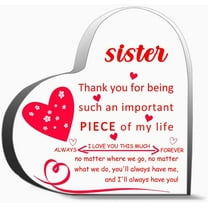 Sister Gifts From Sister Birthday Gifts For Sister Soul Sisters Sister In Law Big Sister Christmas T Thank You Gifts For Women Men, Decoration Heart Shape Acrylic Sign Gift