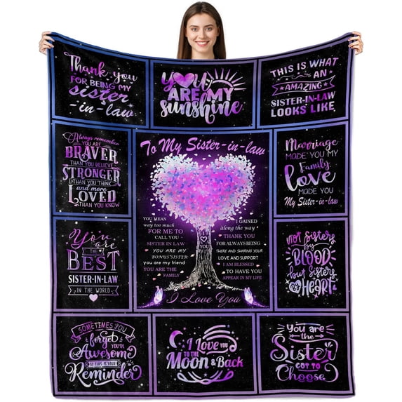 Sister Gifts, Sister Blanket 60"x50", Sister Birthday Gift Ideas, Sister Gifts from Sister, Gifts for Sister Christmas Birthday Gift for Sister Throw Blanket, Sister Birthday Gifts from Sister
