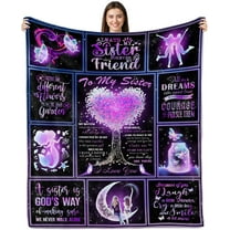 Sister Gifts, Sister Blanket 60"x50", Sister Birthday Gift Ideas, Sister Gifts from Sister, Gifts for Sister Christmas Birthday Gift for Sister Throw Blanket, Sister Birthday Gifts from Sister