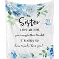 thumbnail image 1 of Sister Gifts from Sister Blanket, Gift for Sister, Unique Birthday Gifts for Sister from Brother, Big Sister Gifts for Little Girls, Best Sister Gift Blanket 50x60in, 1 of 6