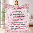 thumbnail image 1 of Sister Gifts for Sister Gifts for Sisters, Brother Gifts for Sister, Sister Blanket Brother Birthday Gifts for Sister, Best Gift Ideas Birthday Gifts Thanksgiving Gifts 50" X 60", 1 of 6
