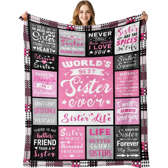 Sister Gifts Sisters Gifts from Sister Birthday Gifts for Sister Soul Sister Gifts for Women Best Friend Ever Gifts for Women Big Sister Gifts for Girl Christmas Birthday Gifts Sister Blanket