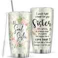 thumbnail image 1 of Sister Gifts from Sisters, Sister Tumbler with Straw and Lid 20oz, Best Sister Birthday Gifts Ideas for Friend Female, Stainless Steel Coffee Tumble Cup for Women, 1 of 6
