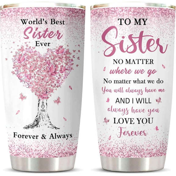 Sister Gifts Tumbler, Sister Birthday Gifts from Sister, Gifts for Sister from Brother, Big Sister Gifts, Soul Sister Gifts For Women, Best Sister Gift Idea Coffee Cup 20oz 1PC